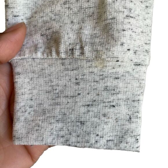 Sundance Top Womens M Crochet Front Long Sleeve Knit Gray Cream Multi Crew Neck - Picture 3 of 7